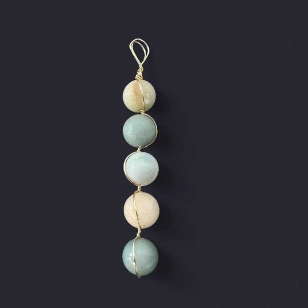 Amazonite Wire Wrapped Pendant